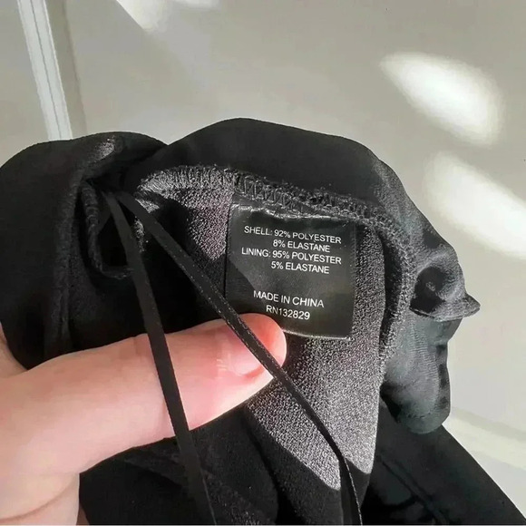 298 NWT NBD Black Pull On Trouser With Ankle Slits Size Medium - Picture 7 of 7